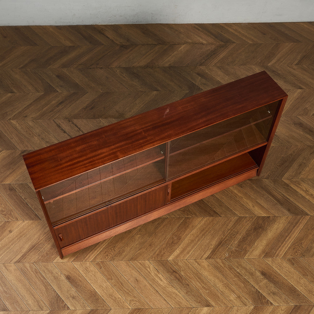 英国 ヴィンテージ ガラス キャビネット