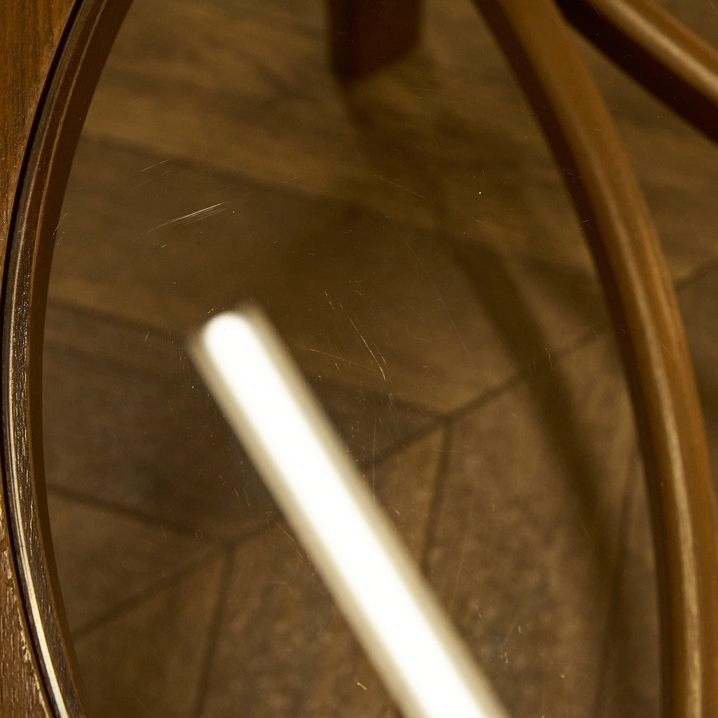 ヴィンテージ トライアングル ガラストップ テーブル