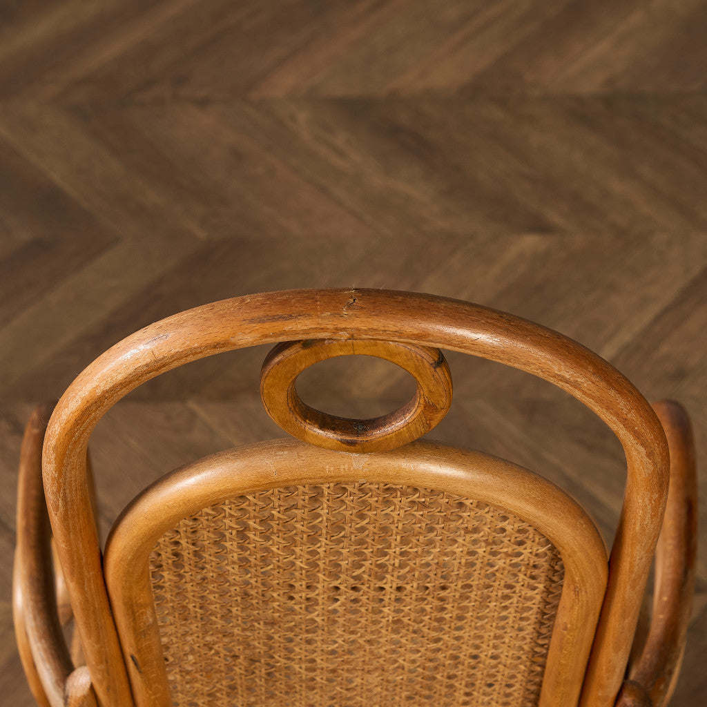 籐張り ベントウッドアームチェア (207) ダイニングチェア