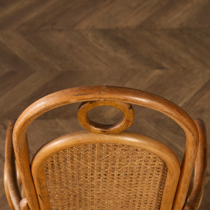 籐張り ベントウッドアームチェア (207) ダイニングチェア