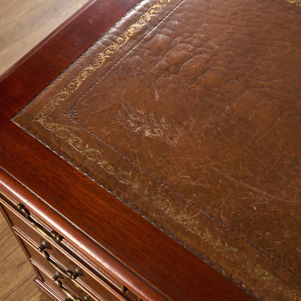 英国 クラシック 両袖 デスク