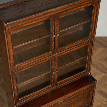 英国 クラシック スタッキング ビューロー ブックケース