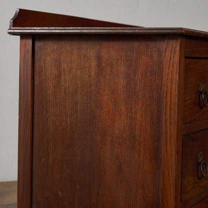 英国 クラシック オーク材 3段チェスト