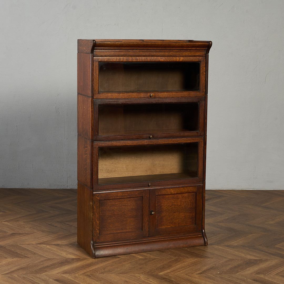 英国 アンティーク スタッキングブックケース 食器棚