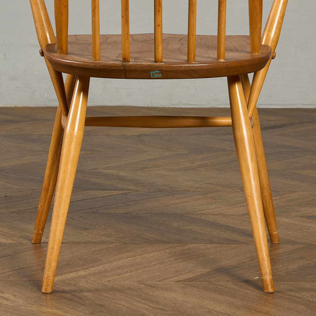 アーコール ERCOL ヴィンテージ クエーカー アームチェア ネイビーブルーラベル #89764