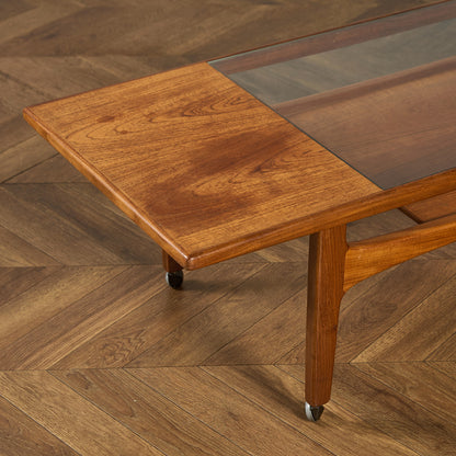 ロングジョン ヴィンテージ ガラストップ コーヒーテーブル