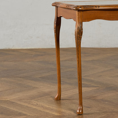 英国 クラシック ガラストップ ネストテーブル #95562