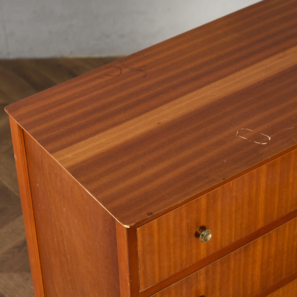 英国 ヴィンテージ 6段 トール チェスト