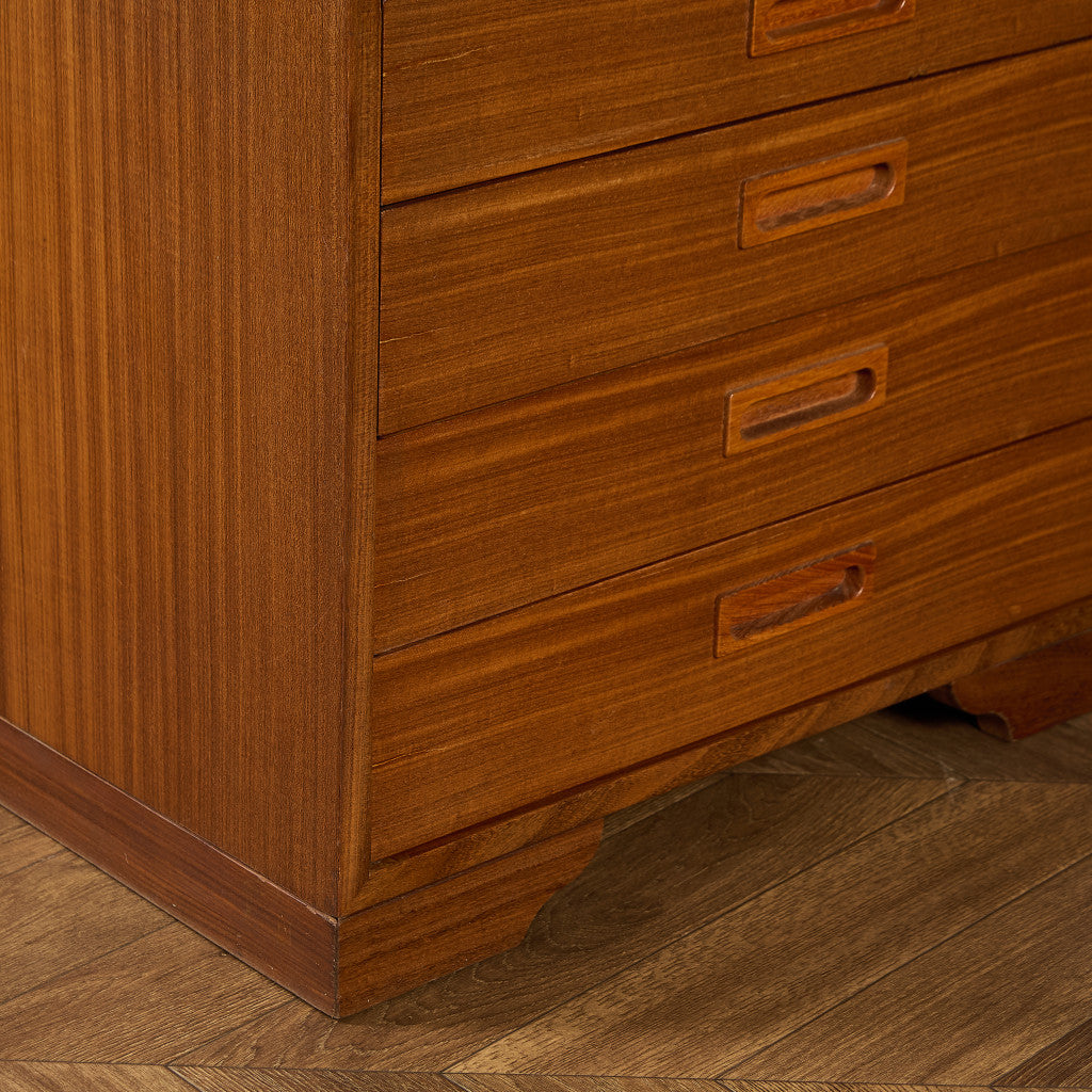 英国 ヴィンテージ 4段 サイドチェスト