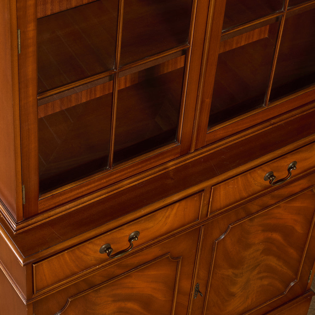 英国 クラシック エドワーディアン ブックケース 食器棚