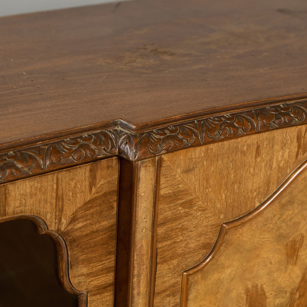 英国 クラシック ウォールナット ブックケース 食器棚