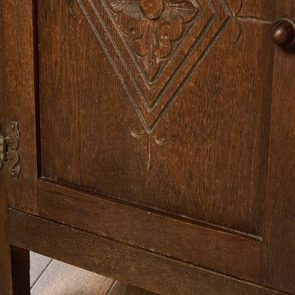 オーク材 ウェルシュドレッサー 食器棚