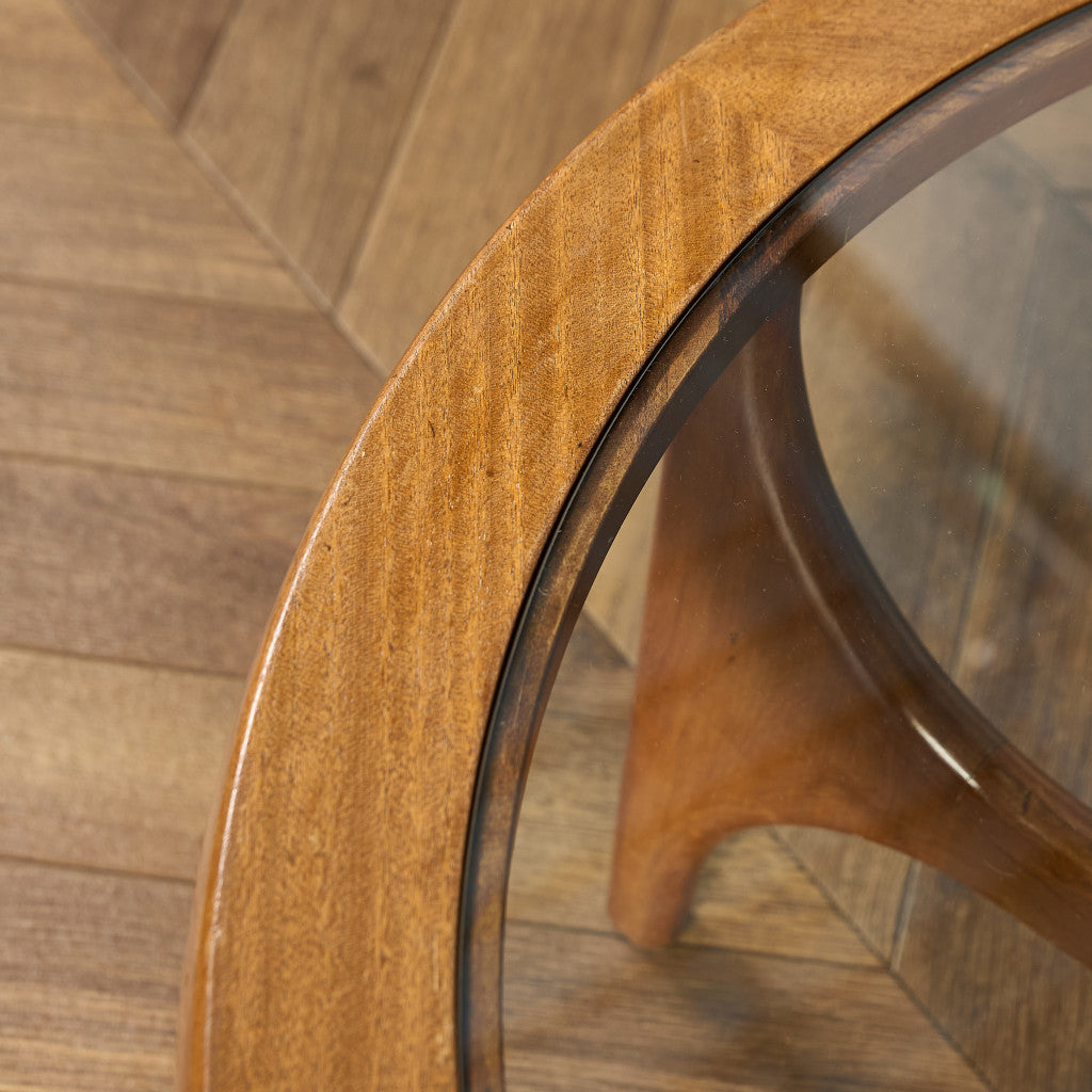 ガラストップ ラウンドコーヒーテーブル