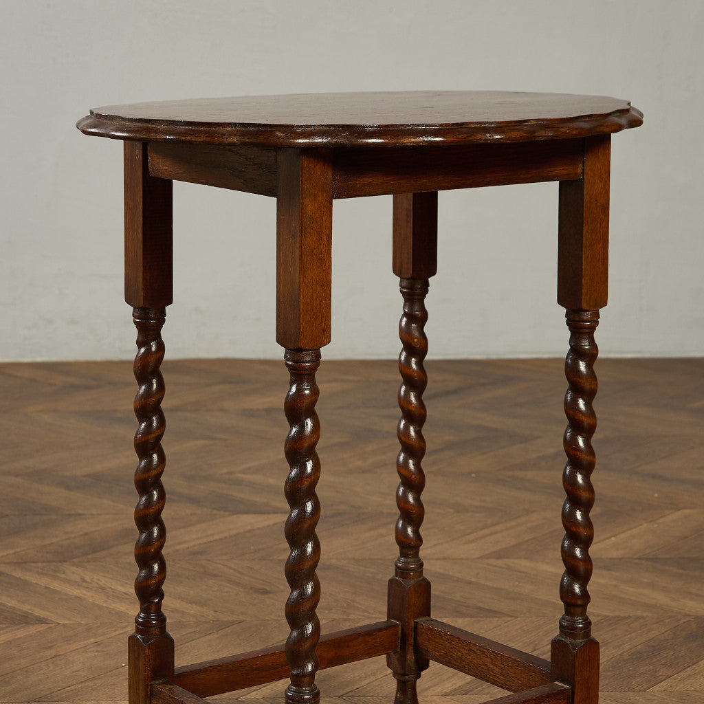 英国 クラシック バーリーシュガーツイスト サイドテーブル