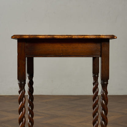 英国 クラシック オーク材 サイドテーブル