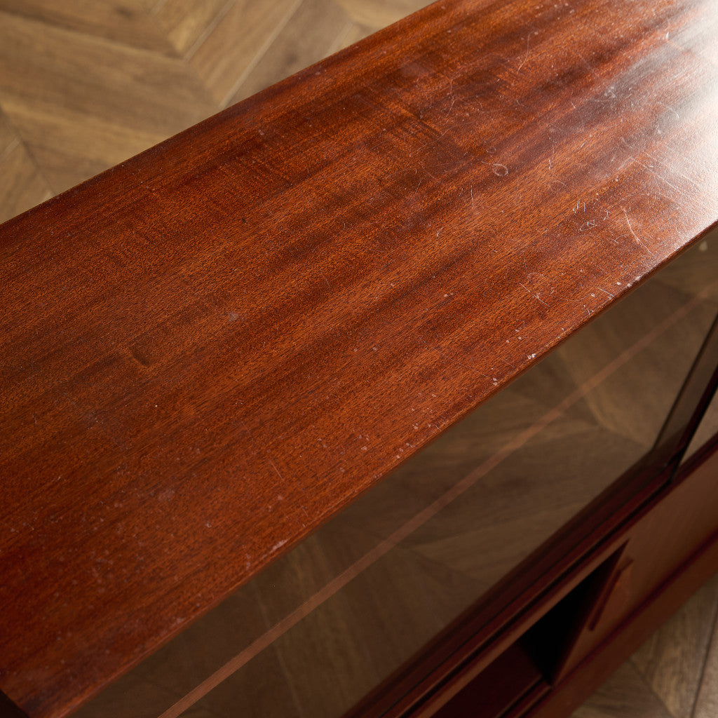 英国 ヴィンテージ ガラス キャビネット