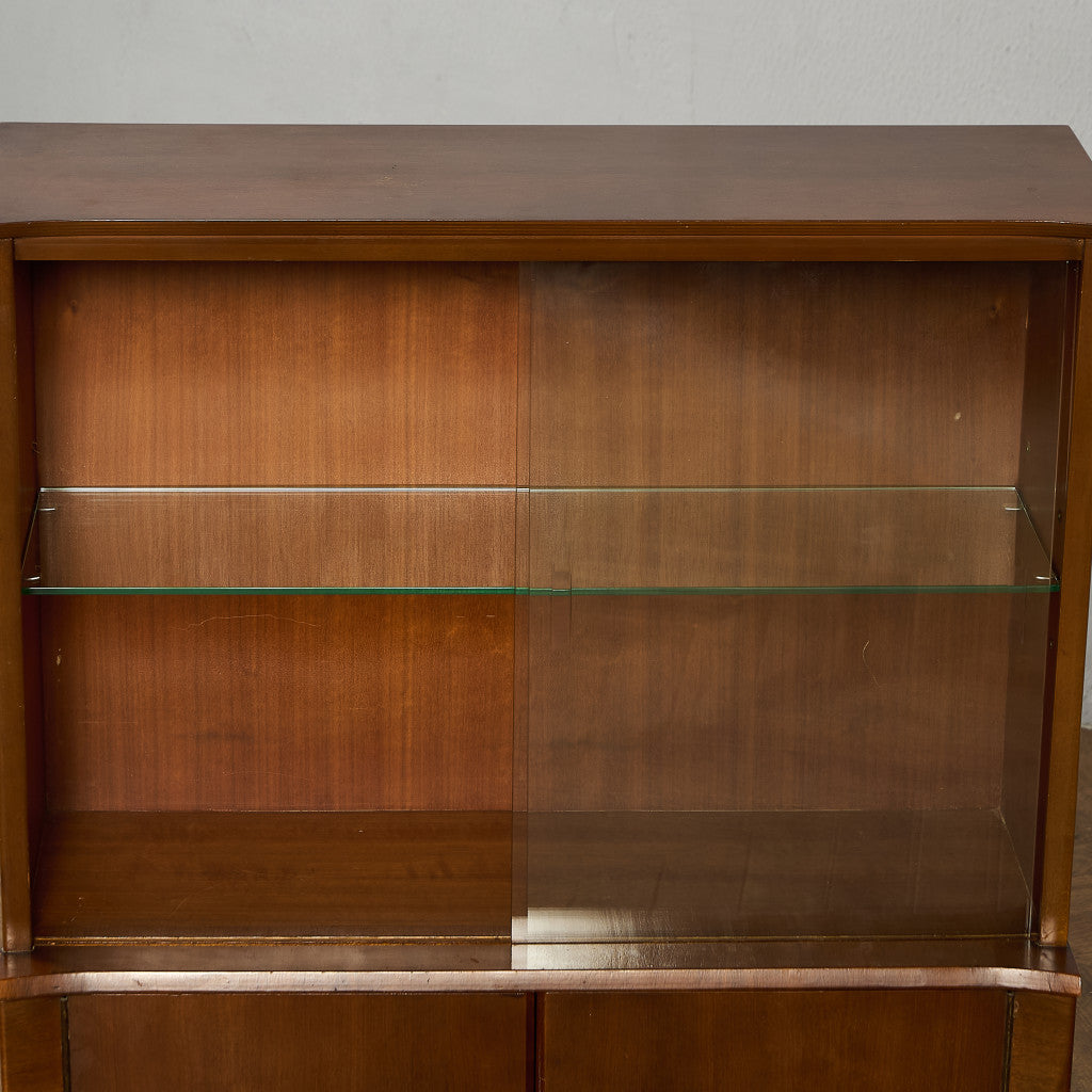 ヴィンテージ ガラス キャビネット ブックケース