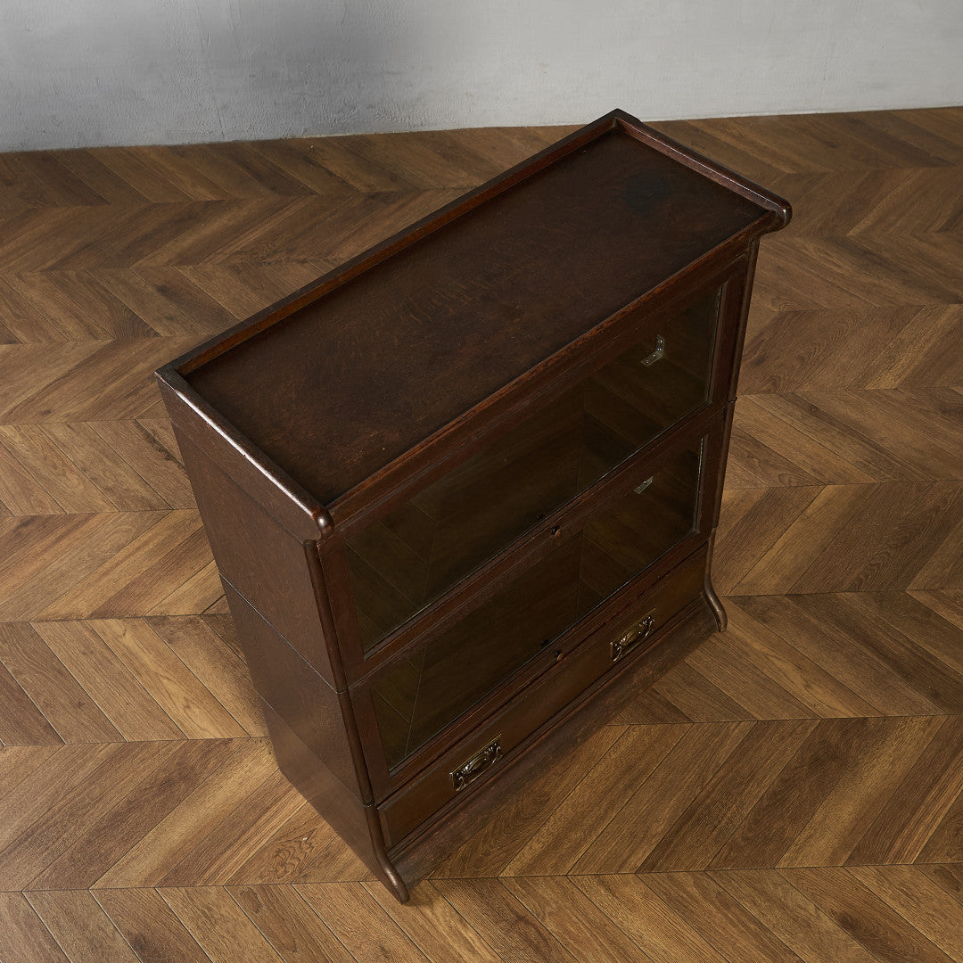 英国 アンティーク スタッキングブックケース 食器棚