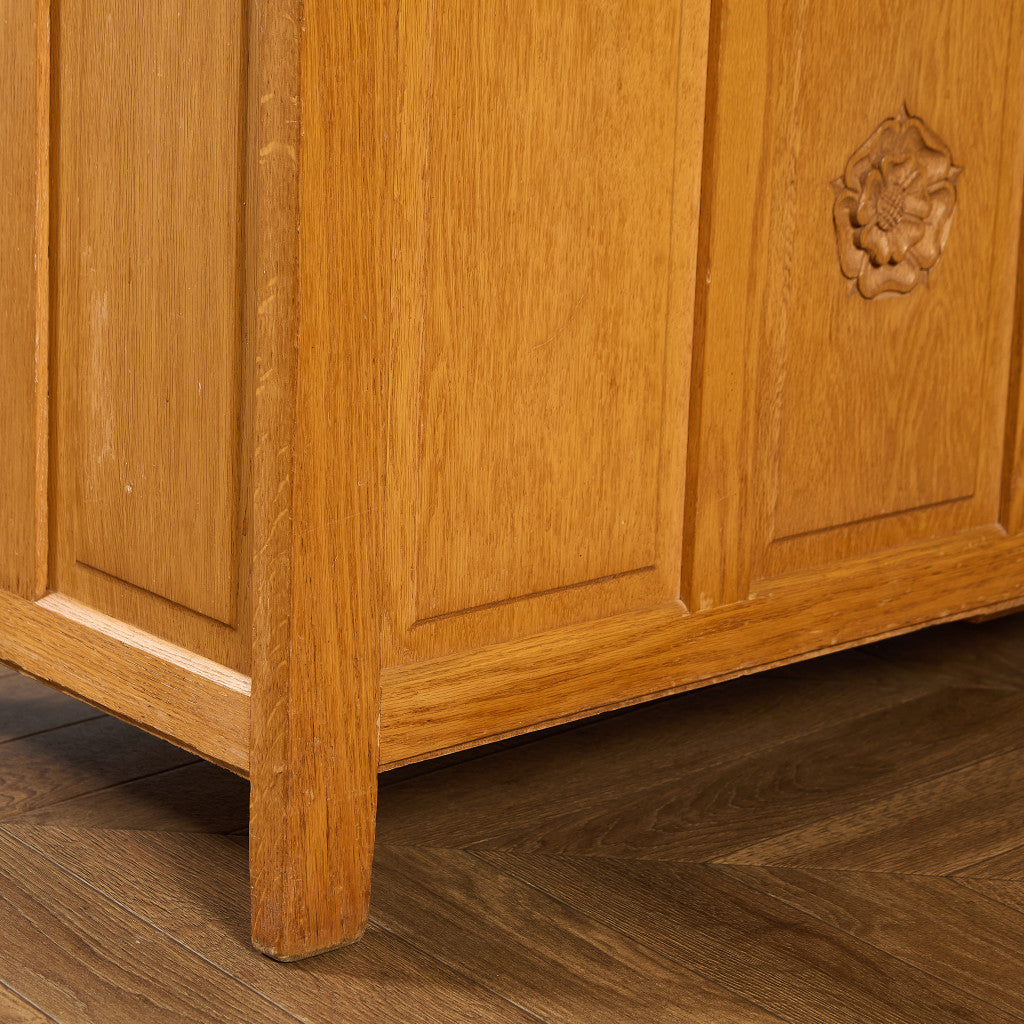 英国 クラシック オーク材 ブランケットボックス