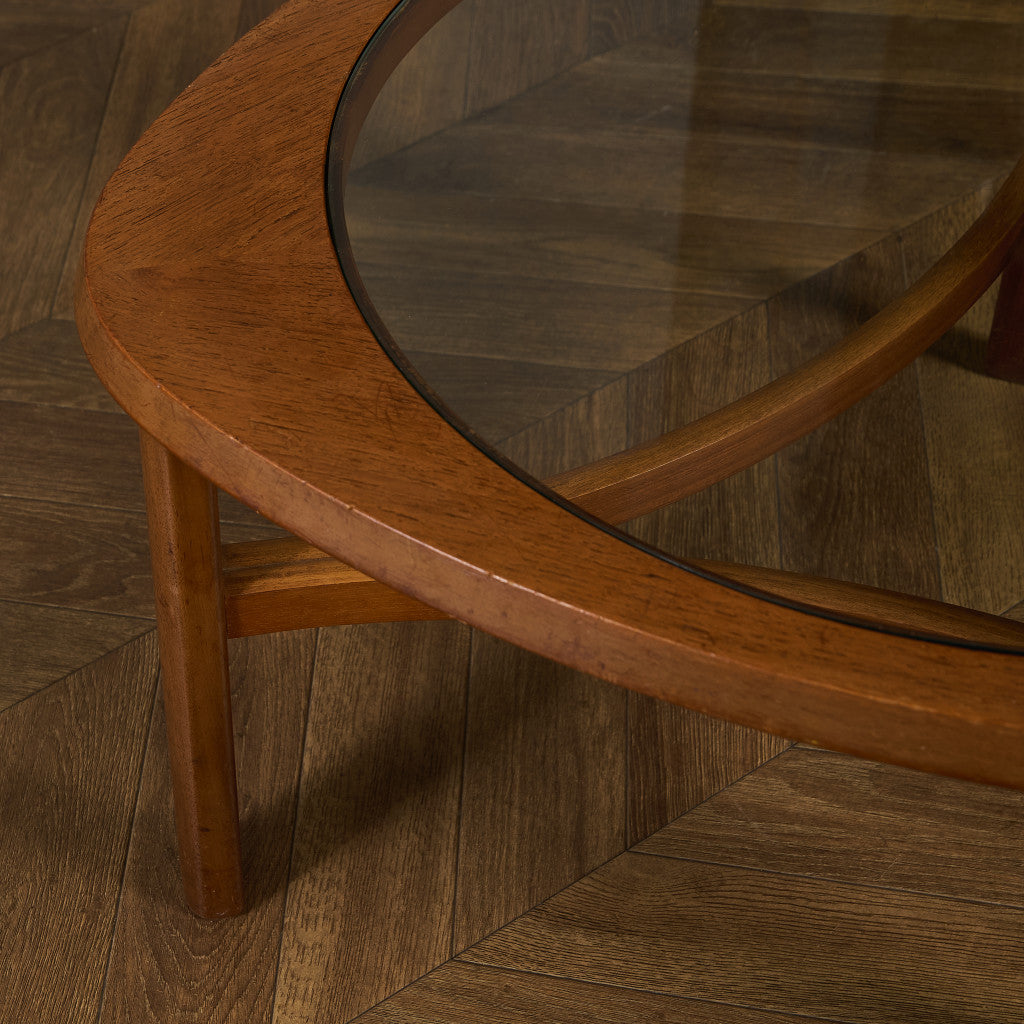 ヴィンテージ トライアングル ガラストップテーブル