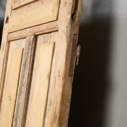 英国 アンティーク 両開き 鉄格子 ウッド ドア 2点セット