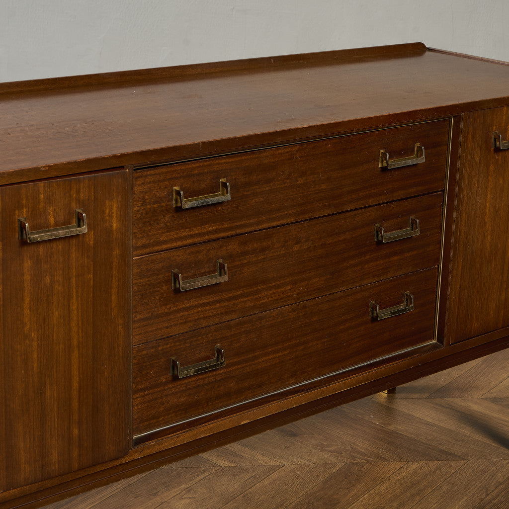 Brass-fitted Tola  ヴィンテージ サイドボード (4005)