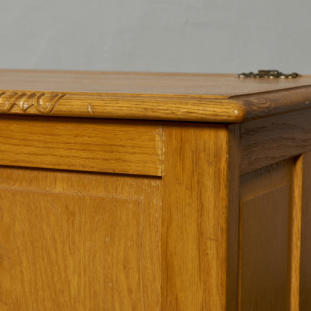 英国クラシック オーク材 ブランケットボックス