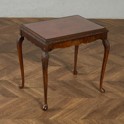 英国 クラシック ガラストップ ネストテーブル