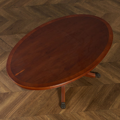 英国 クラシック イチイ材 オーバル センターテーブル