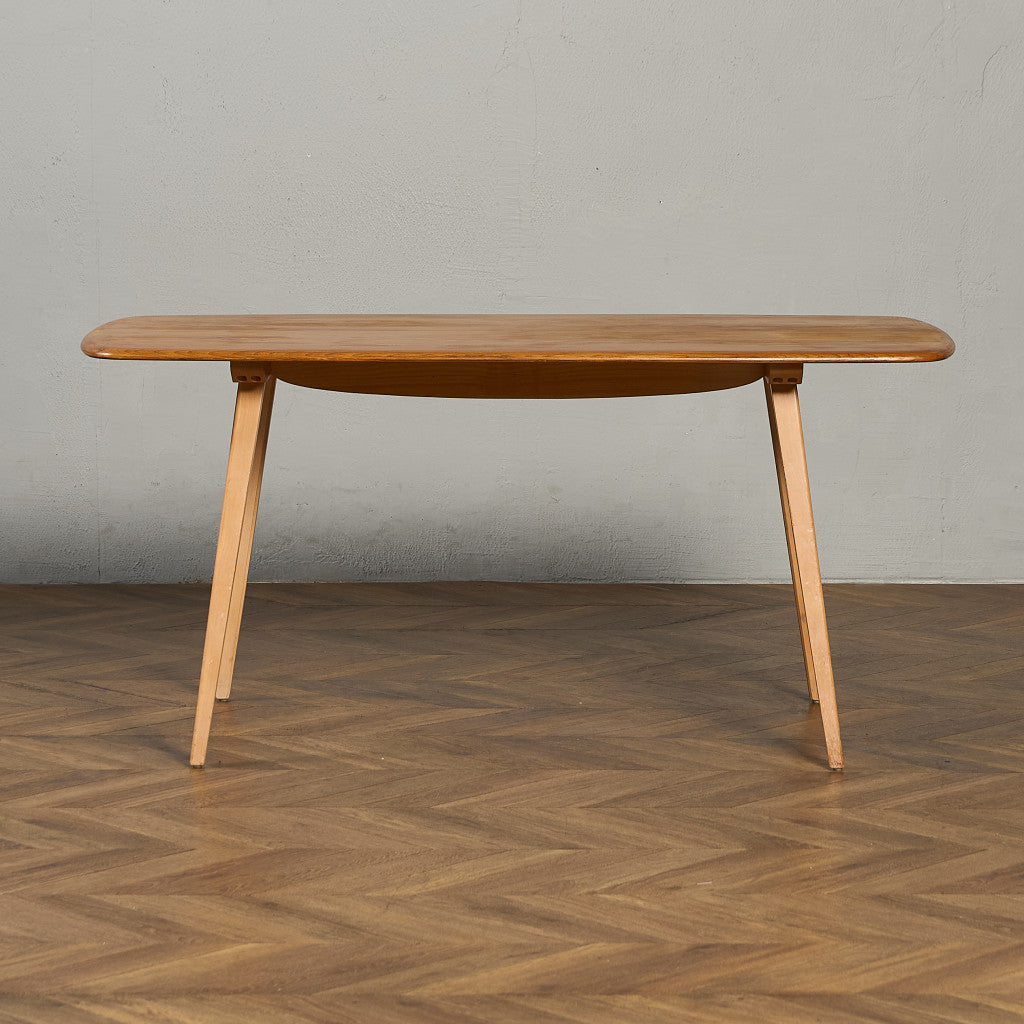 【発送の場合は即購入不可】 レア Ercol プランクテーブル エルム アーコール ダイニングテーブル 英国 ヴィンテージ 木製 シンプル ナチュラル ビンテージ 86400 プランクテーブル / ネイビーブルーラベル｜アーコール ERCOL