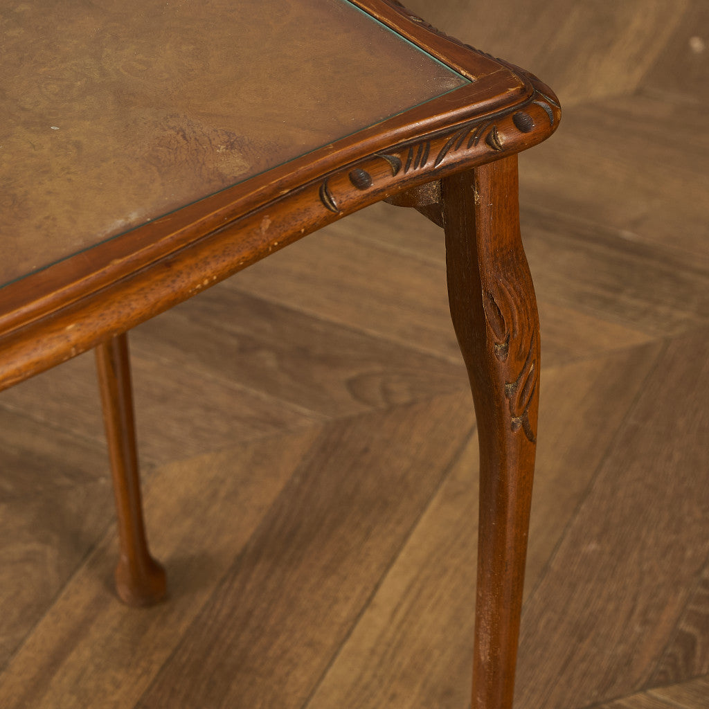 英国 クラシック ガラストップ ネストテーブル #95562