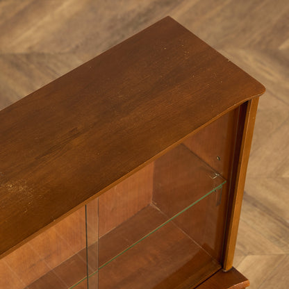 ヴィンテージ ガラス キャビネット ブックケース