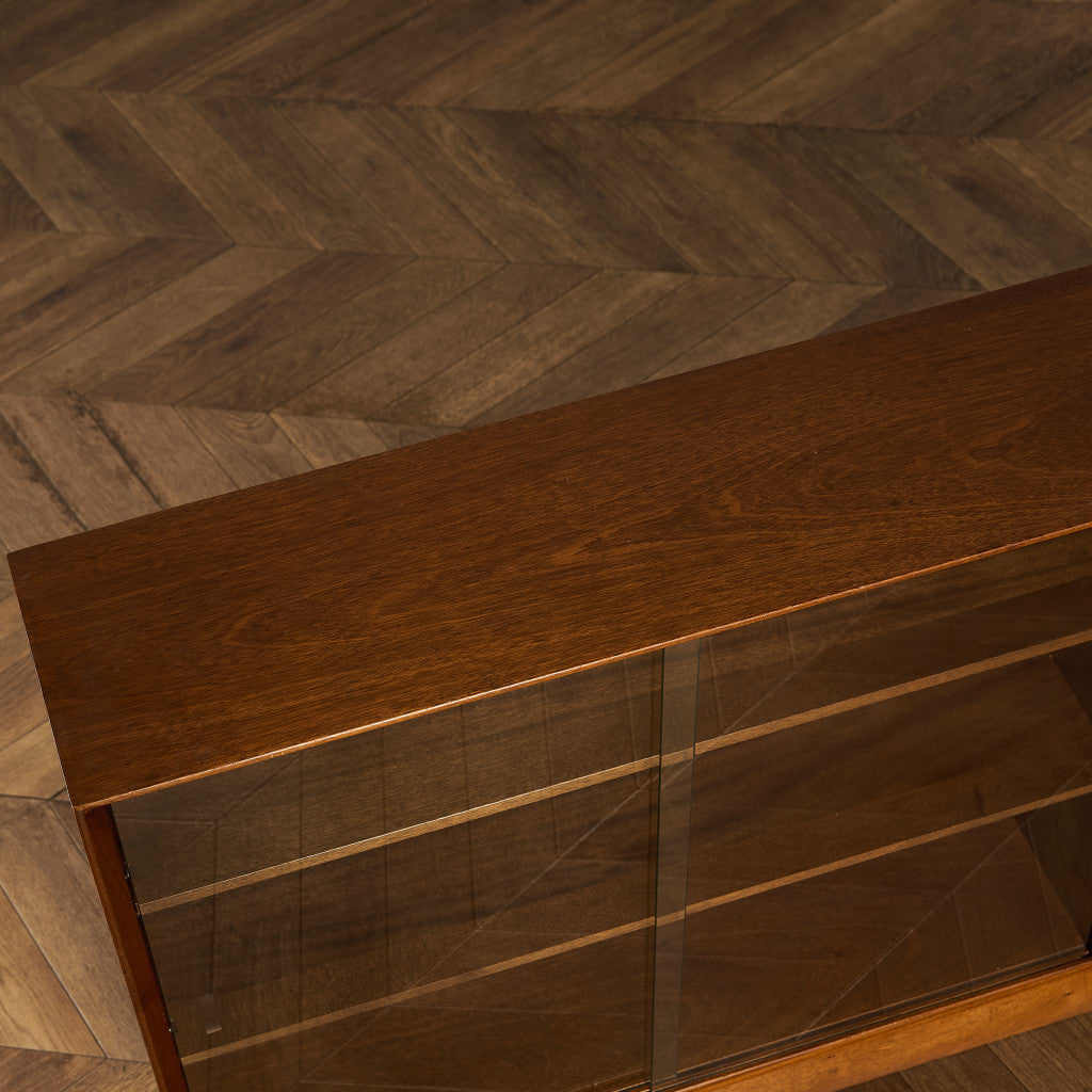 ヴィンテージ ガラス キャビネット 本棚