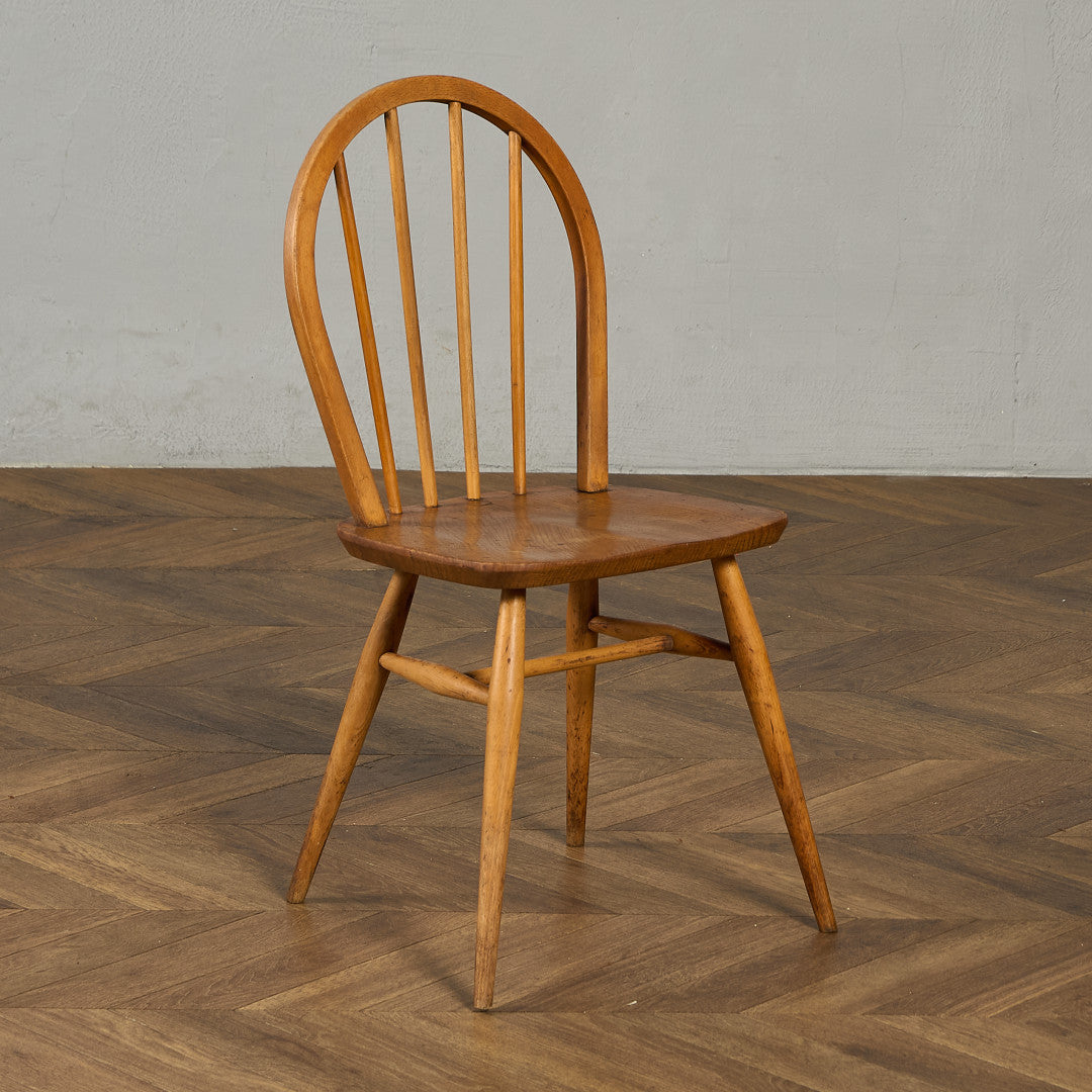 アーコール ERCOL ヴィンテージ 4本 スポーク フープバックチェア ネイビーブルーラベル #89767