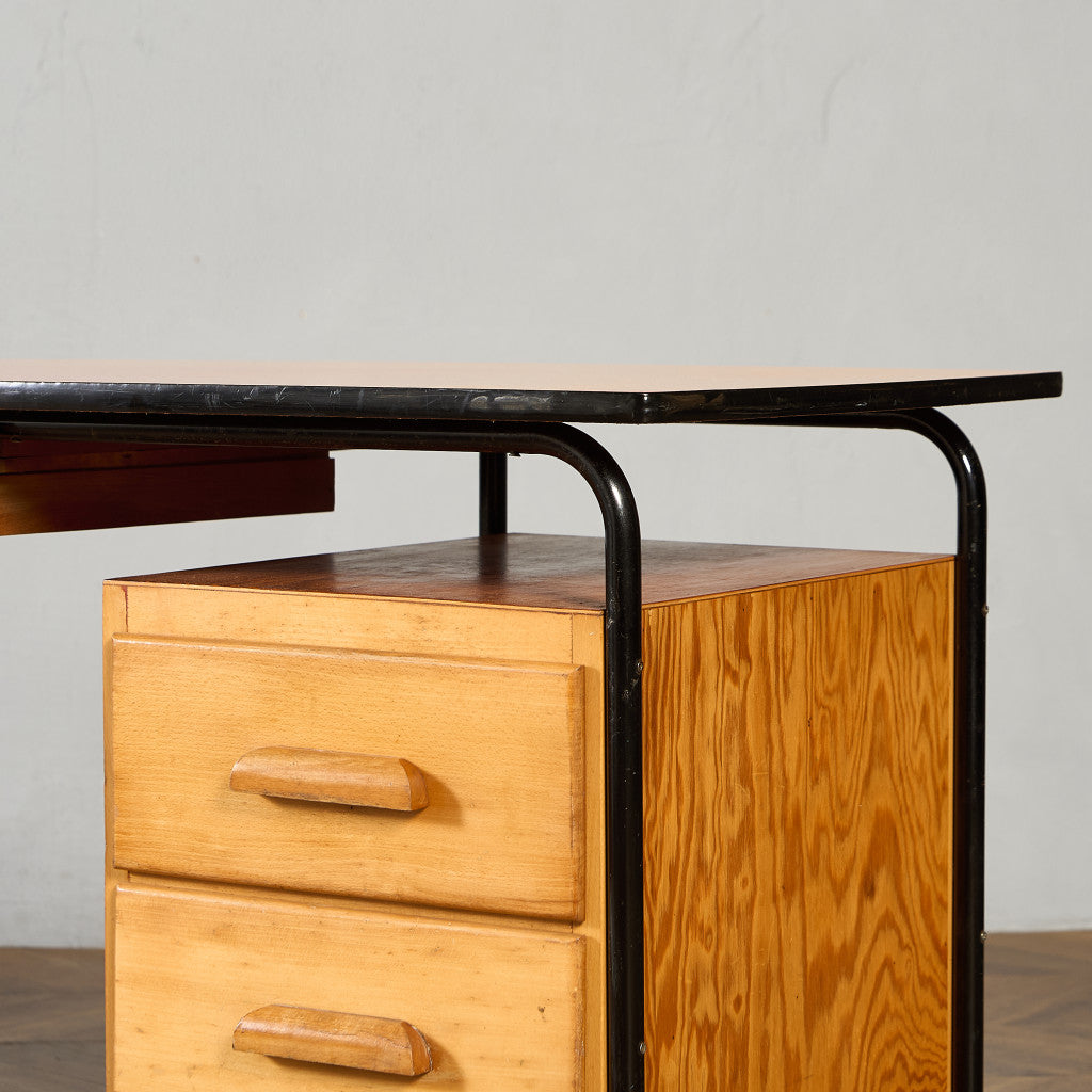 オランダヴィンテージ 片袖デスク