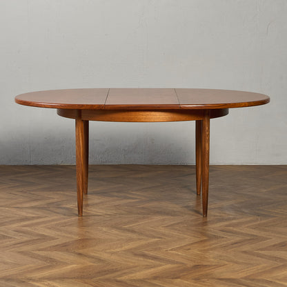 エクステンション ラウンド ダイニングテーブル 天板再塗装済み