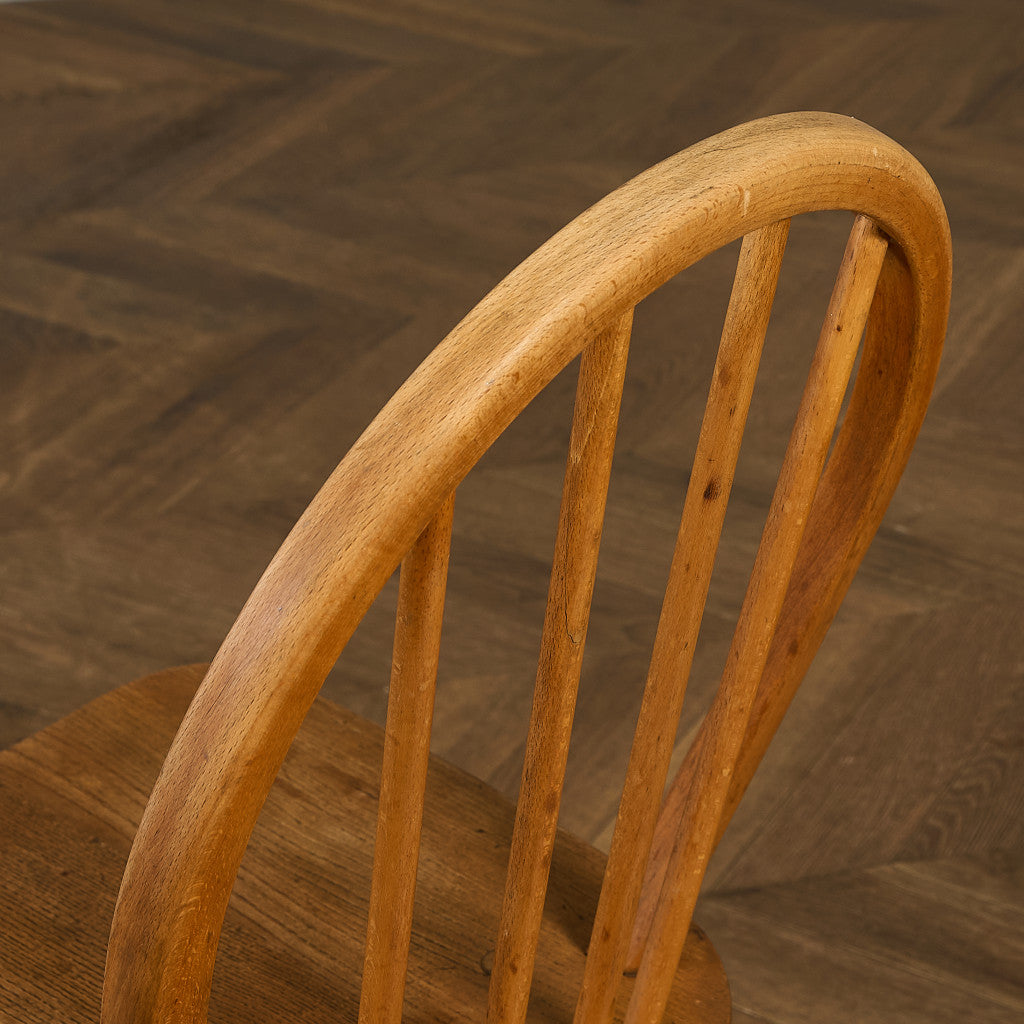 ヴィンテージ 4本 スポーク フープバックチェア ネイビーブルーラベル