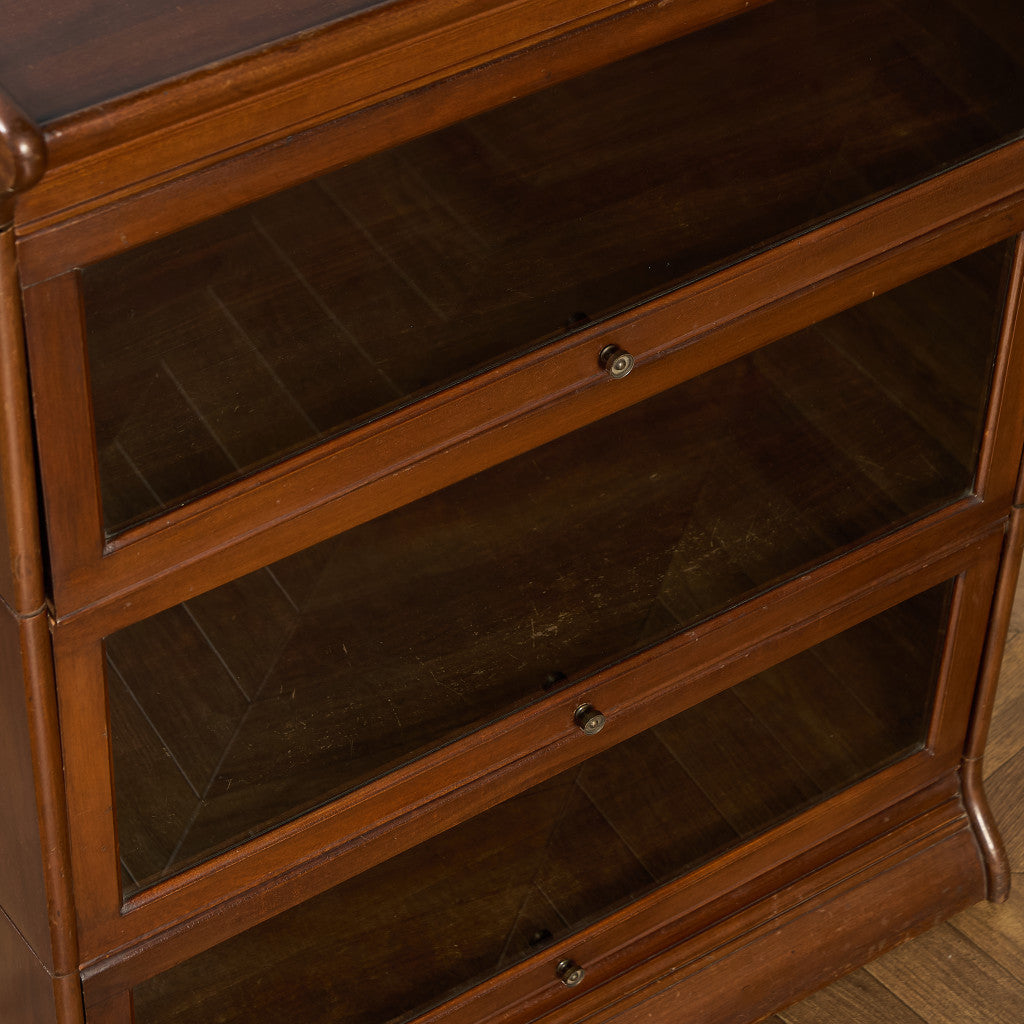 英国 クラシック 3段 スタッキング ブックケース