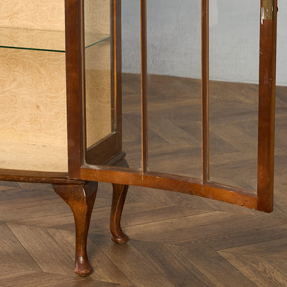 英国 クラシック ディスプレイ ガラス キャビネット