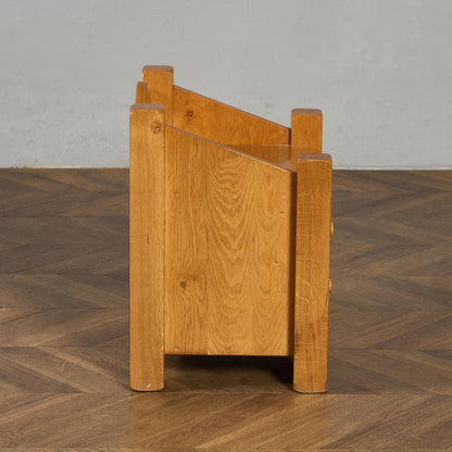 オランダ製 オーク 無垢材 サイドキャビネット