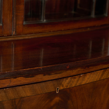 英国 アンティーク ビューロー ブックケース