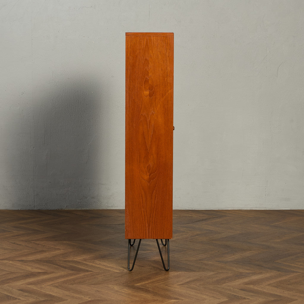 Fresco ガラス ブックケース カスタム アイアン ヘアピンレッグ