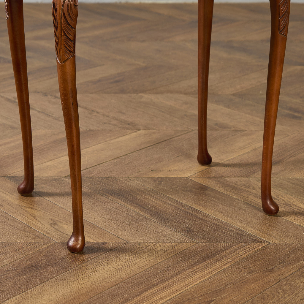 英国 クラシック ガラストップ ネストテーブル