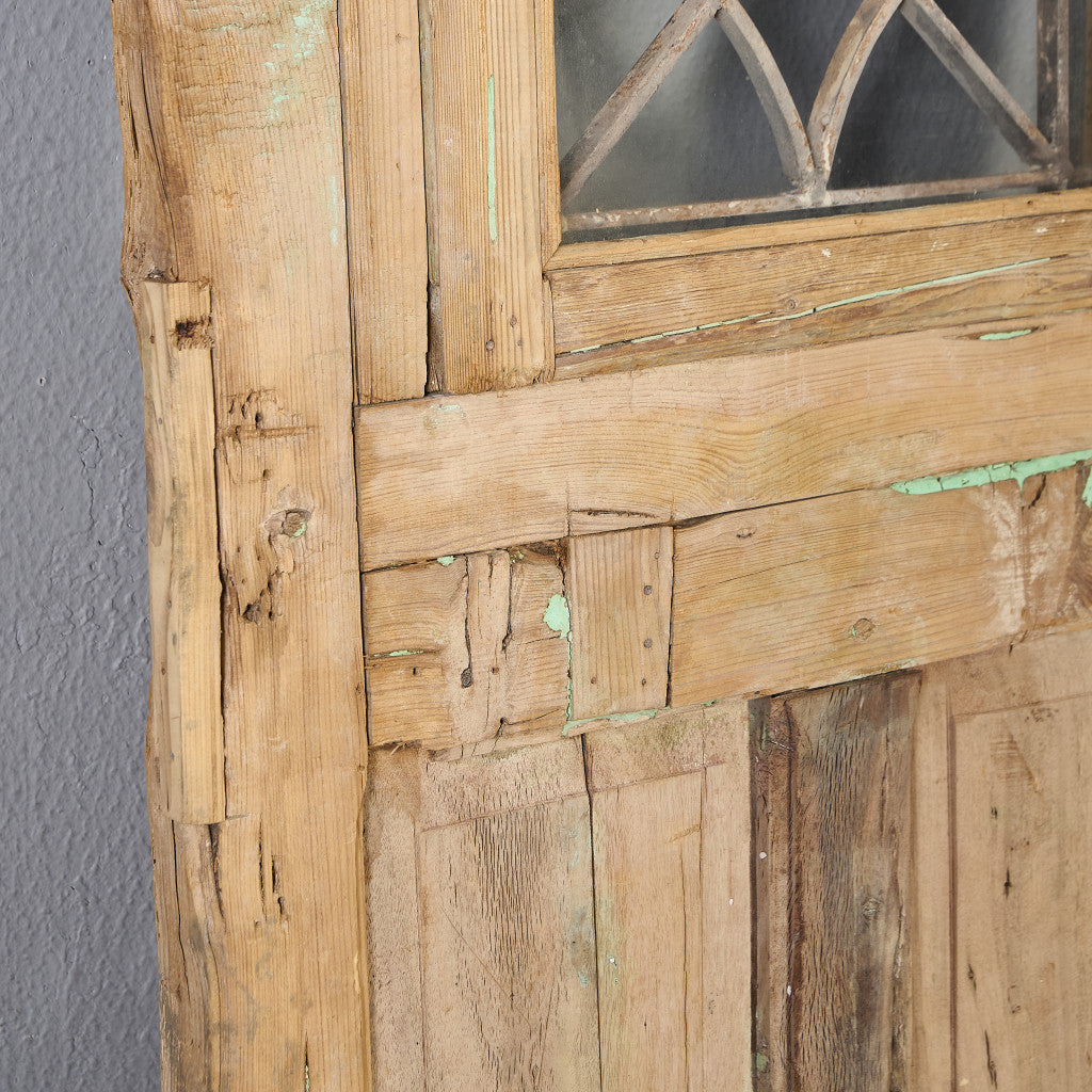 英国 アンティーク 両開き 鉄格子 ウッド ドア 2点セット