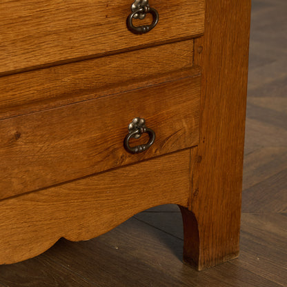 英国 クラシック オーク材 3段 チェスト