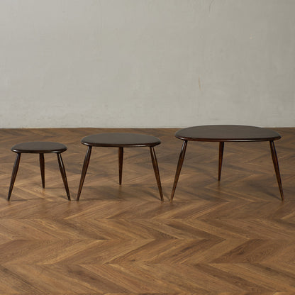 ヴィンテージ ネストテーブル ぺブルテーブル ブルーラベル