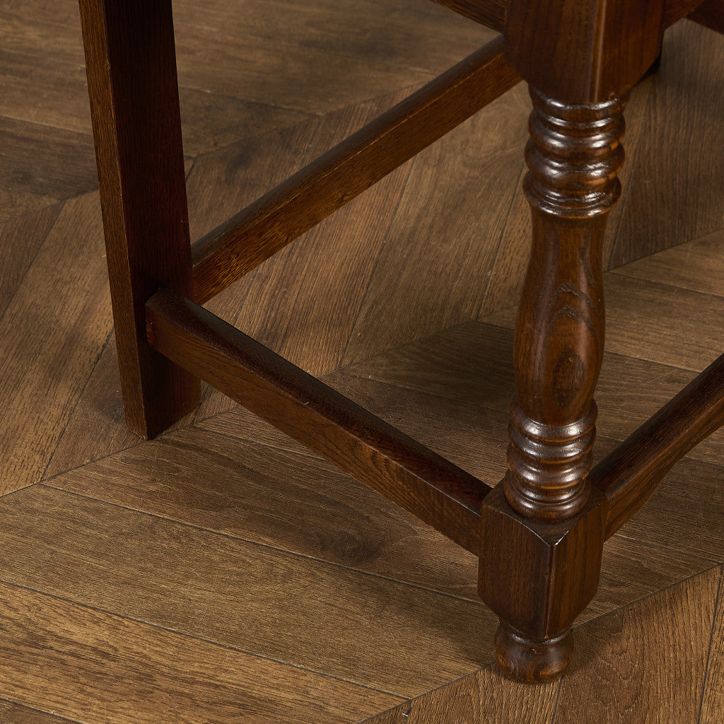 英国 クラシック オーク材 サイドテーブル