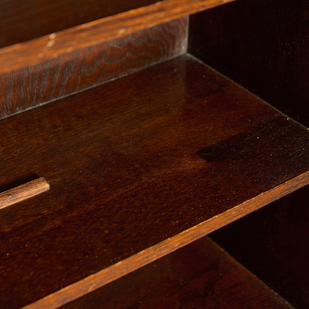 英国 クラシック オーク材 ブックケース 食器棚