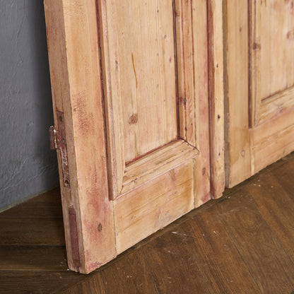 英国 アンティーク 両開き 鉄格子 ウッド ドア 2点セット