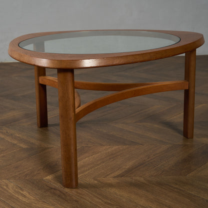 ヴィンテージ トライアングル ガラストップテーブル